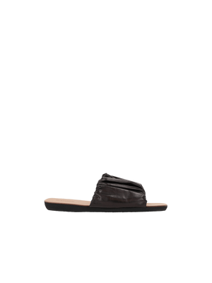 JIL SANDER-Tripon Gathered Leather Slide Sandals-JOHN JULIA