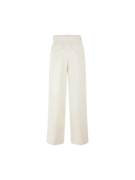 Wide-Leg Linen Pants-Jil Sander-JOHN JULIA