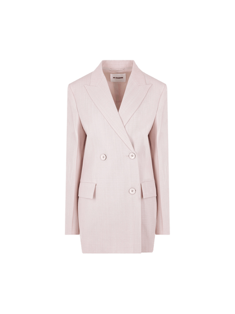 Viscose Silk Blend Tailored Jacket-JIL SANDER-JOHN JULIA