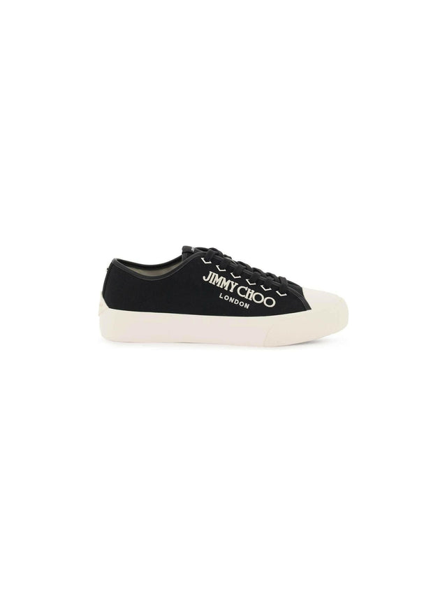 Black and Latte Palma Canvas Low-Top Sneakers JIMMY CHOO JOHN JULIA.