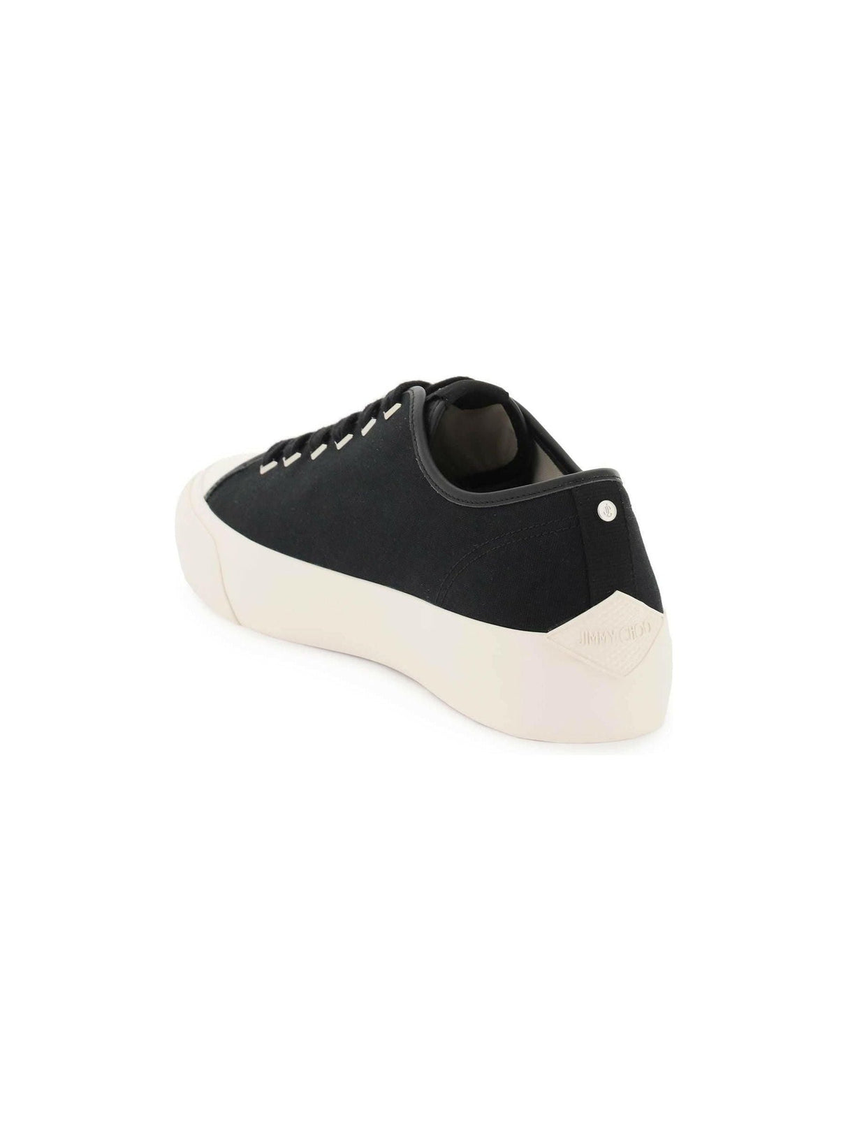 Black and Latte Palma Canvas Low-Top Sneakers JIMMY CHOO JOHN JULIA.