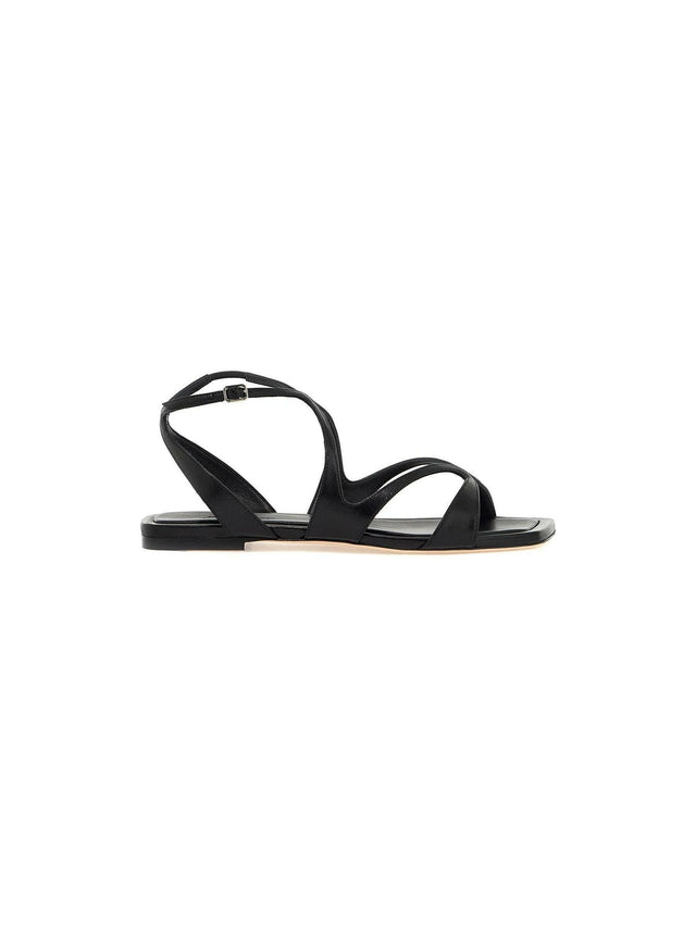 Ayla Nappa Leather Flat Sandals.