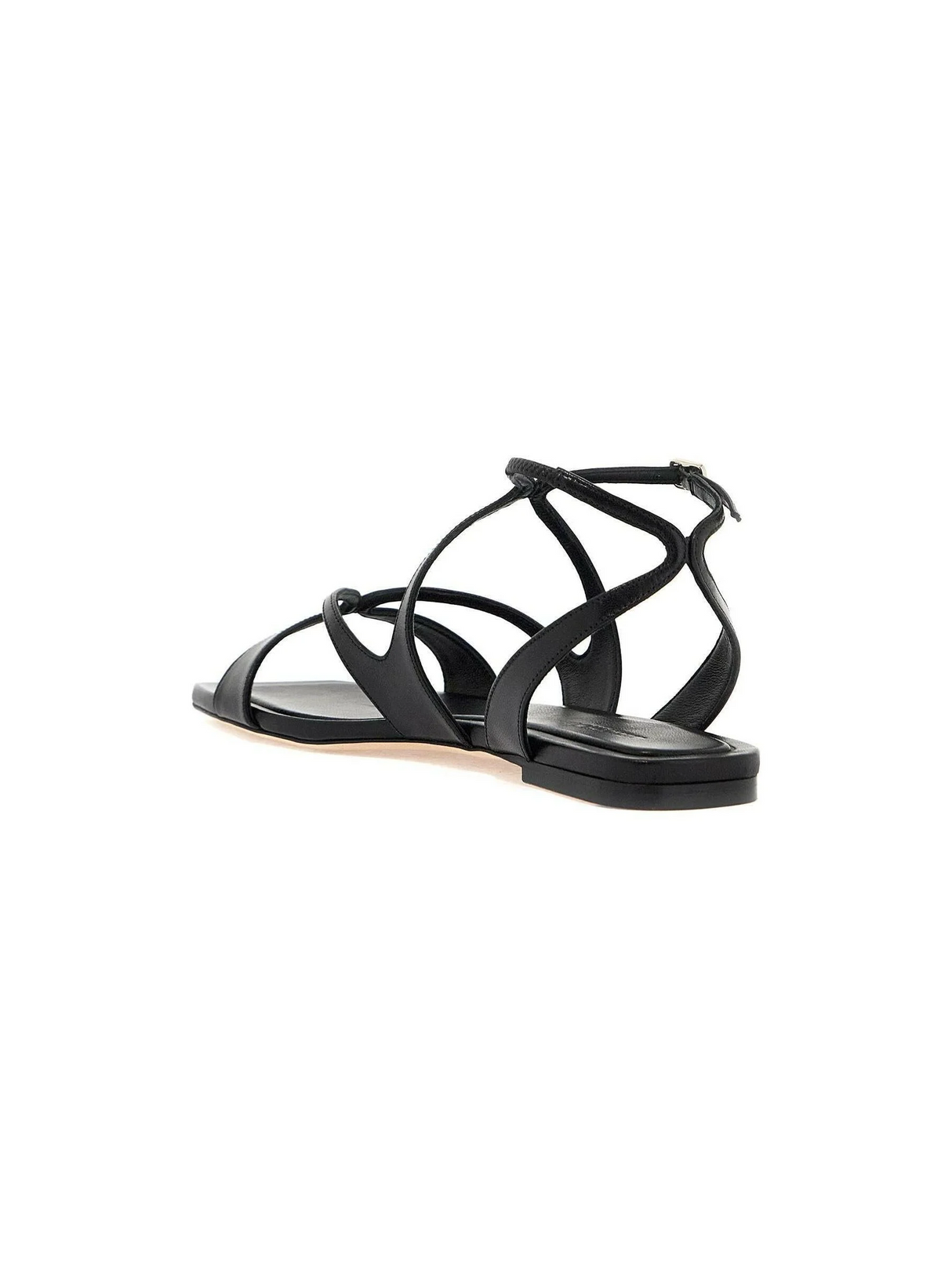 Ayla Nappa Leather Flat Sandals.