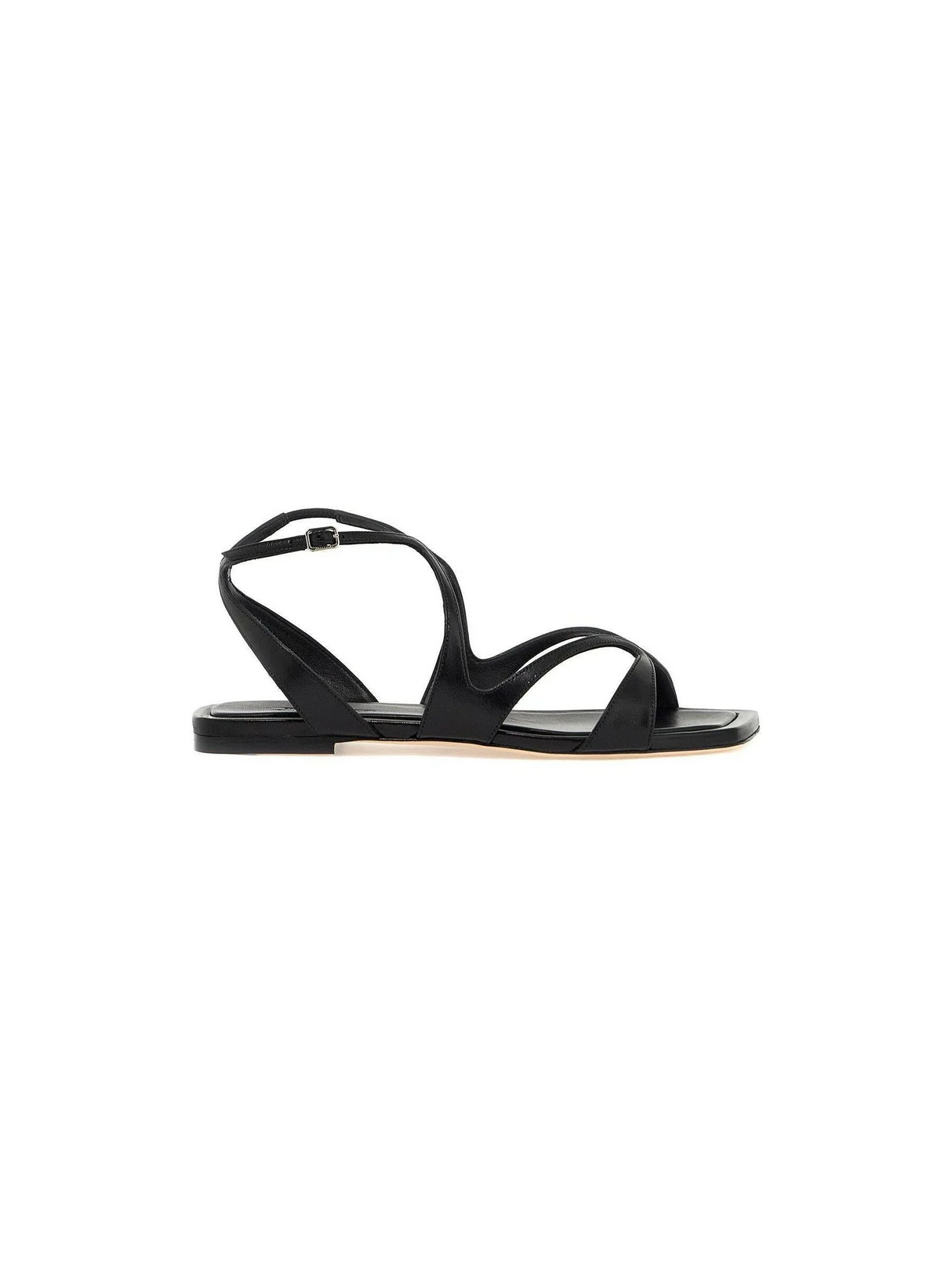 Ayla Nappa Leather Flat Sandals.