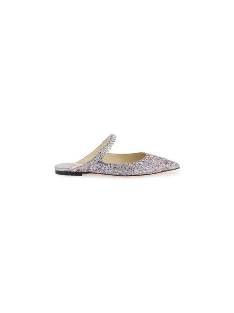 Bing Glittered Flat Mules.