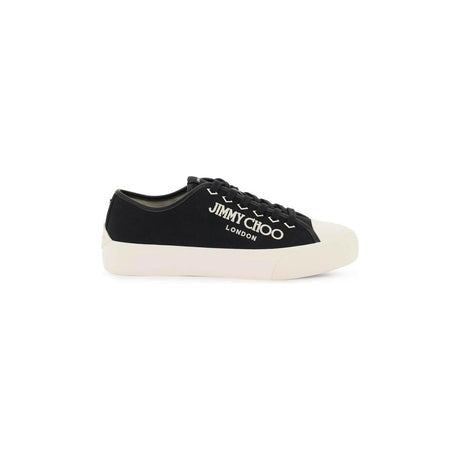 Black and Latte Palma Canvas Low-Top Sneakers JIMMY CHOO JOHN JULIA.