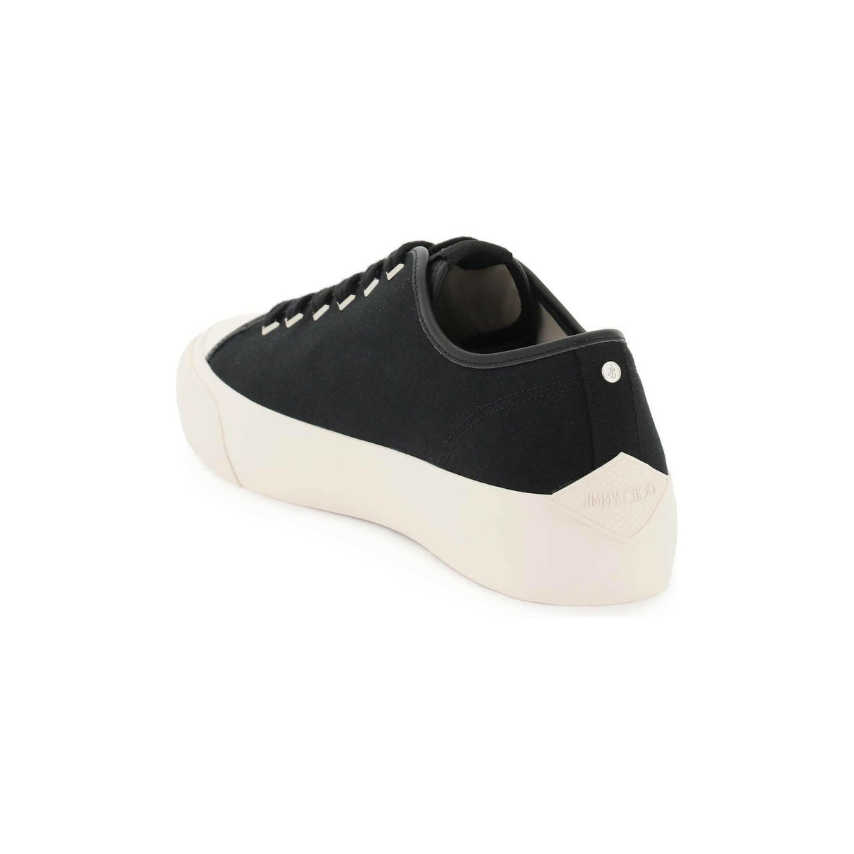 Black and Latte Palma Canvas Low-Top Sneakers JIMMY CHOO JOHN JULIA.