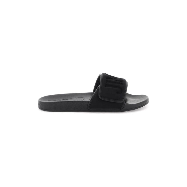 Black Fitz Pool Slides JIMMY CHOO JOHN JULIA.