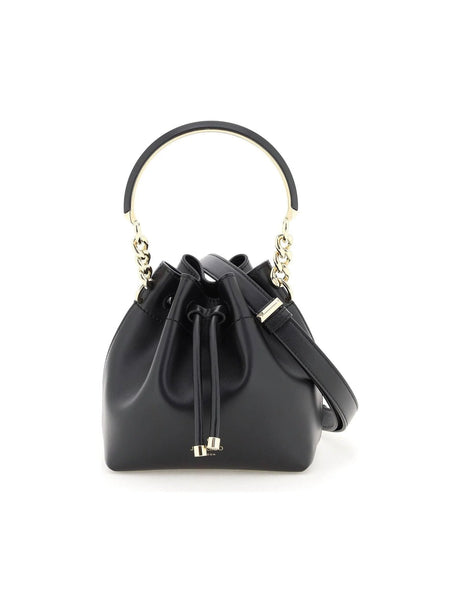 JIMMY CHOO-Bon Bon Leather Bucket Bag-JOHN JULIA