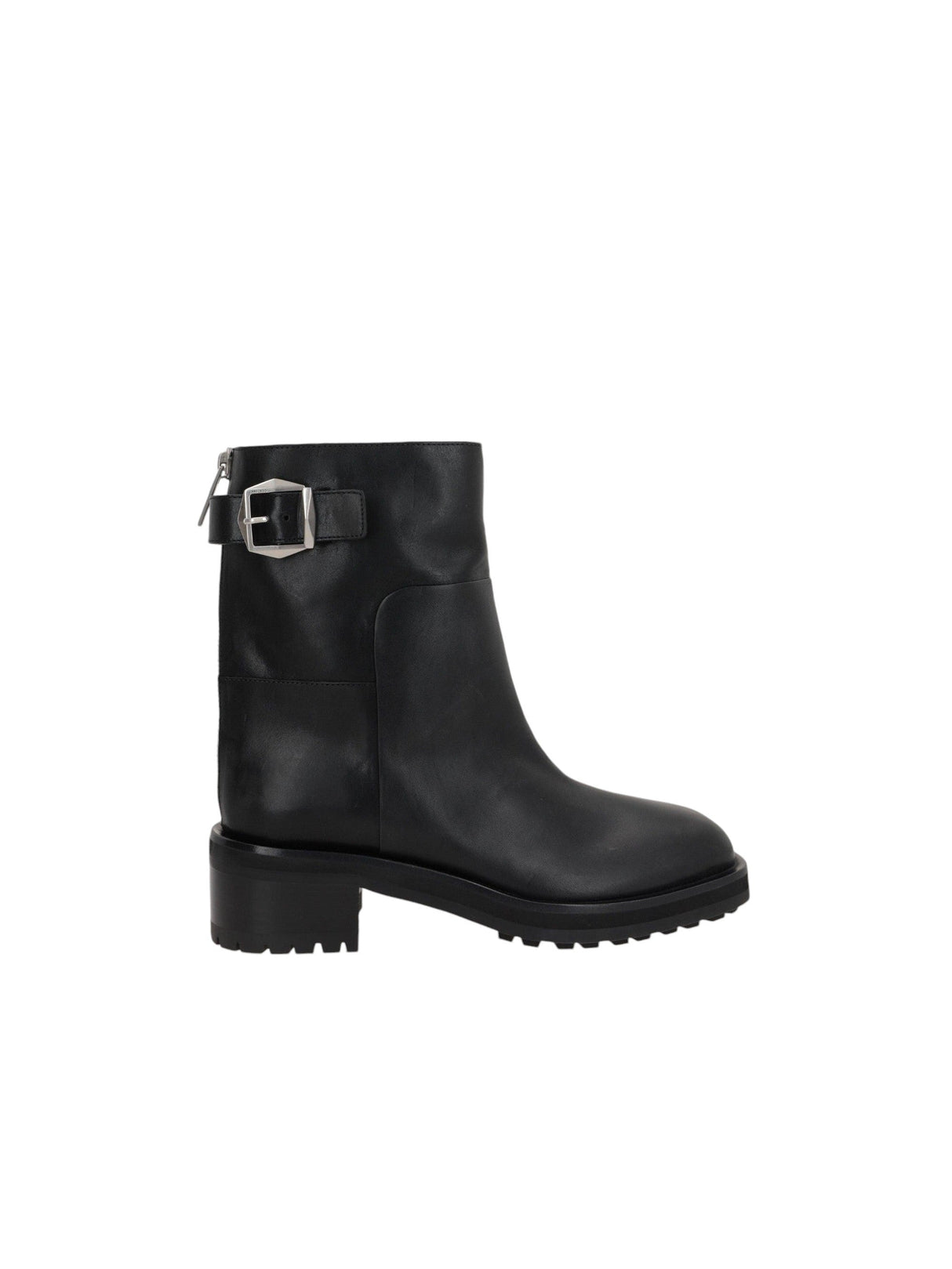 Brooklyn Shiny Leather Biker Boots-JIMMY CHOO-JOHN JULIA