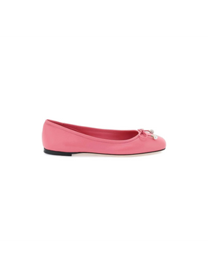 Candy Pink 'Elme' Leather Ballerina Flats JIMMY CHOO JOHN JULIA.