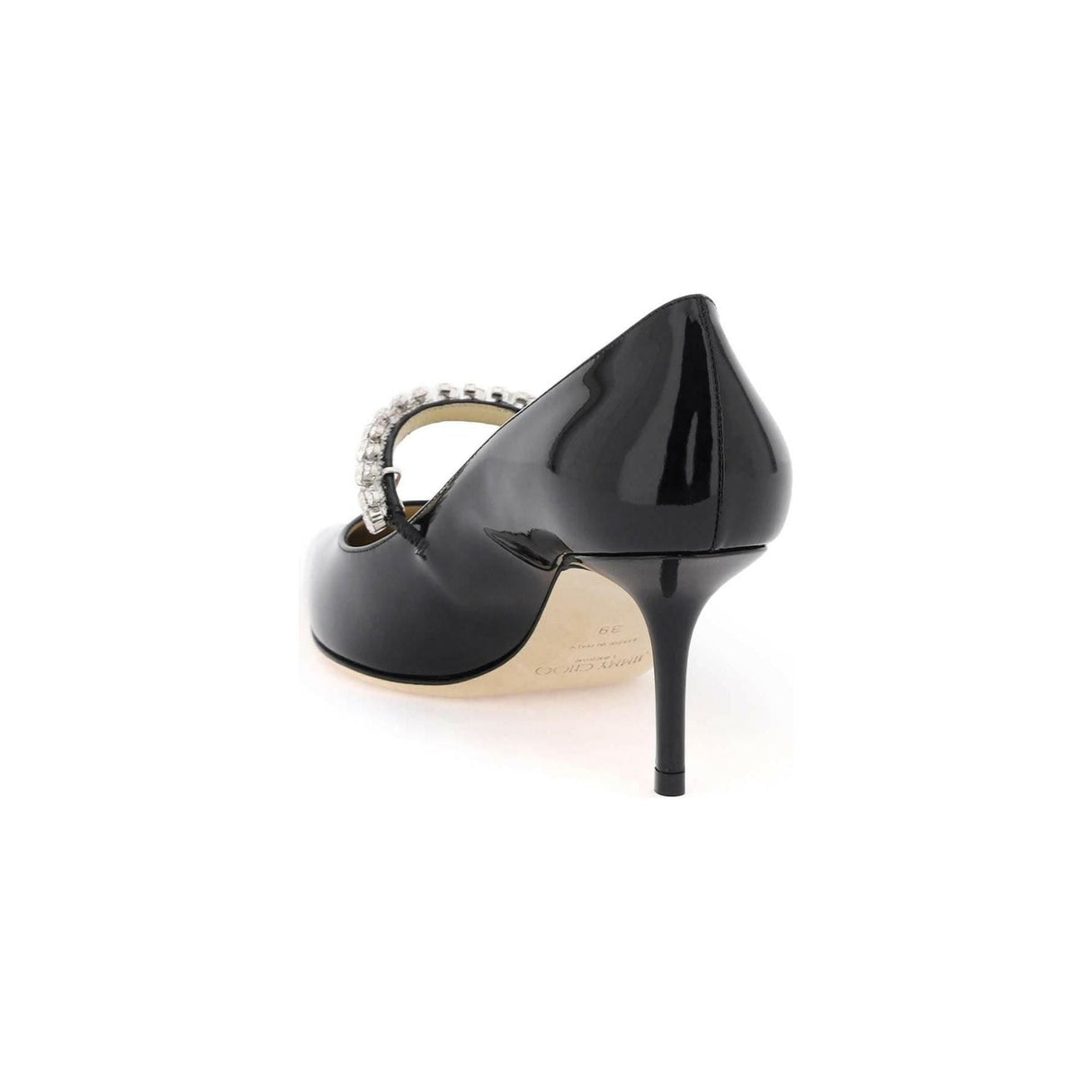 Black Crystal 'Bing 65' Patent Leather Pumps JIMMY CHOO JOHN JULIA.