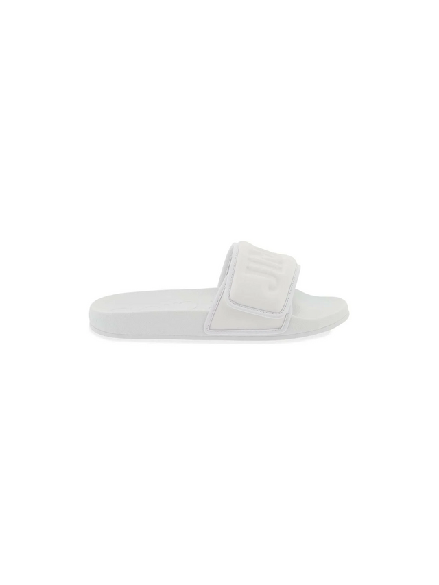 White Fitz Pool Slides JIMMY CHOO JOHN JULIA.