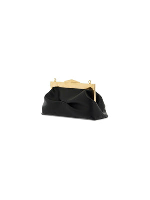 Leather Diamond Frame Clutch.