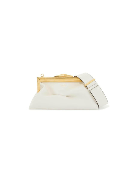 Leather Diamond Frame Clutch.