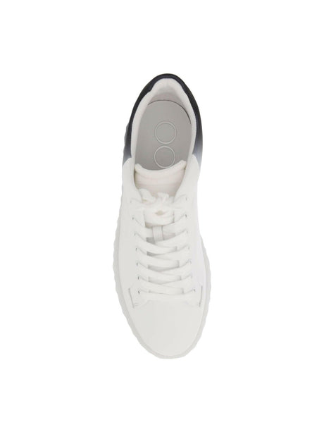 White and Black Leather Diamond Light/M II Sneakers JIMMY CHOO JOHN JULIA.