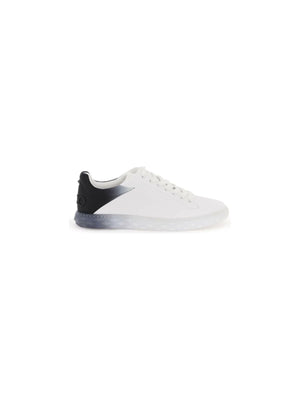 White and Black Leather Diamond Light/M II Sneakers JIMMY CHOO JOHN JULIA.