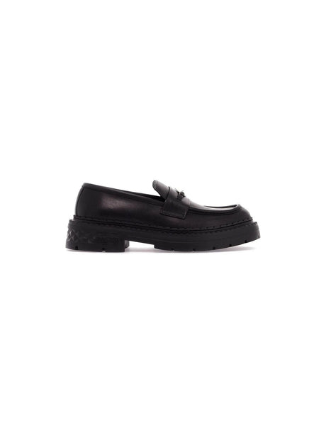 JIMMY CHOO-Leather Marlow Loafers -JOHN JULIA.