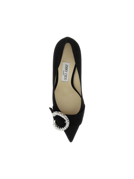 Black 'Melva 70' Embellishe Suede Pumps JIMMY CHOO JOHN JULIA.