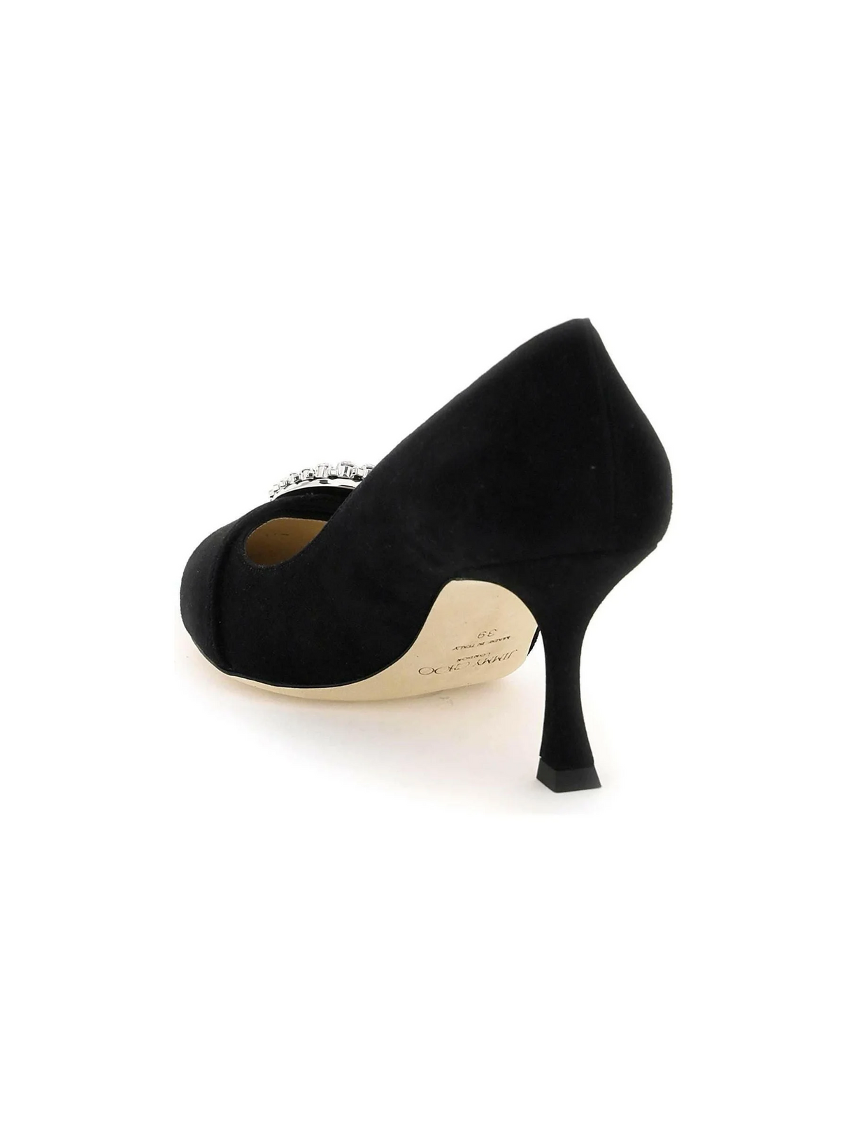 Black 'Melva 70' Embellishe Suede Pumps JIMMY CHOO JOHN JULIA.