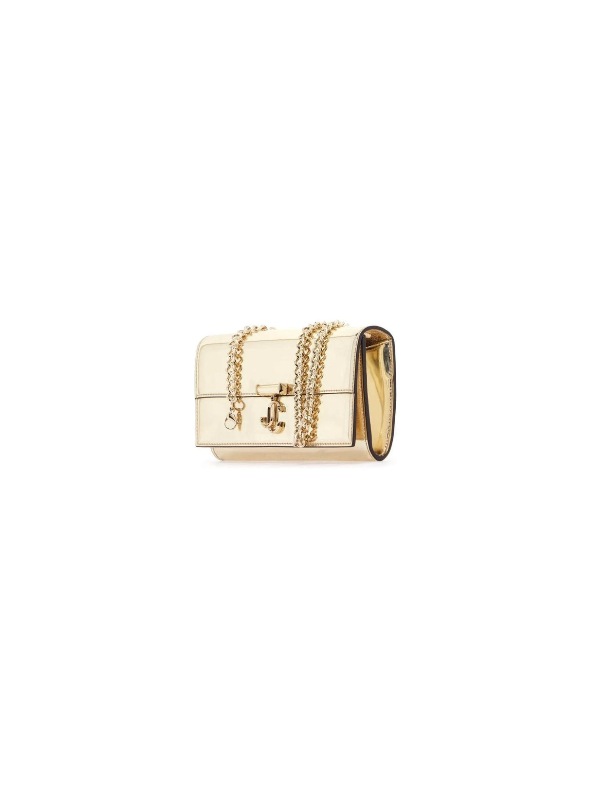 JIMMY CHOO-Metallic Avenue Wallet With Chain -JOHN JULIA.