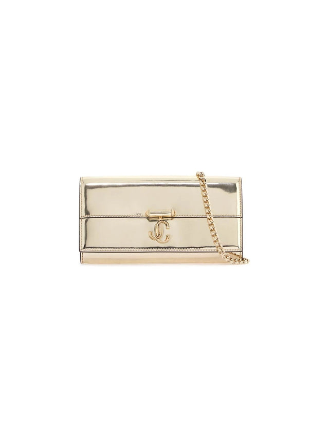 JIMMY CHOO-Metallic Avenue Wallet With Chain -JOHN JULIA.