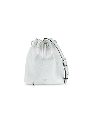 Metallic Bon Bon Mini Leather Bucket Bag.