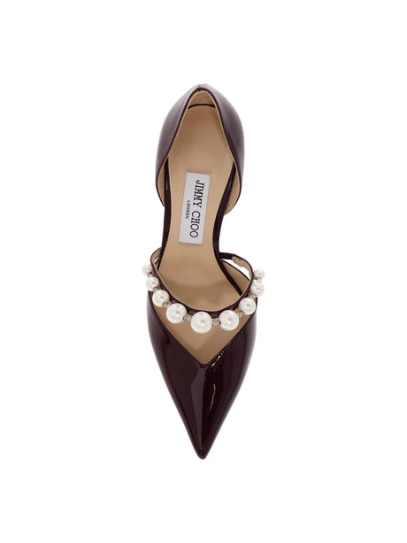 JIMMY CHOO-Patent Leather Aurelie 85 Pumps-JOHN JULIA