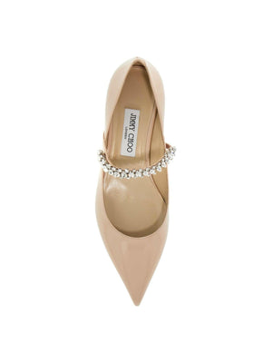 JIMMY CHOO-Patent Leather Bing Flat Pumps-JOHN JULIA