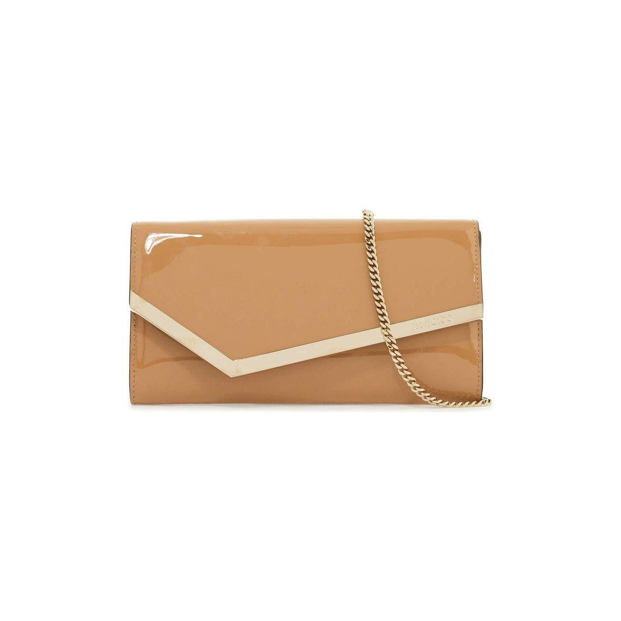 Patent Leather Emmie Clutch Bag.