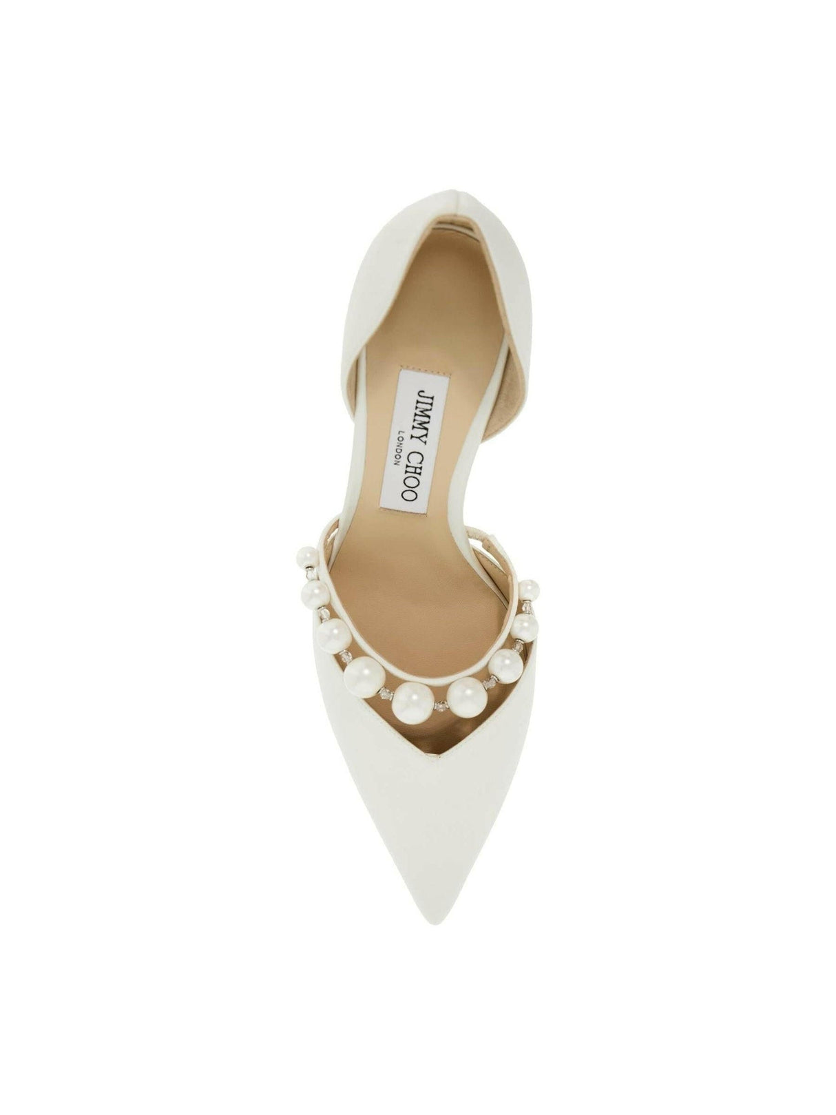 Pearl Embellished Satin Aurelie 65 Pumps.