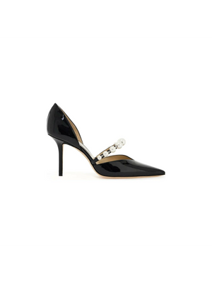 Pearl Embellishment Patent Leather Aurelia 85 Pumps.