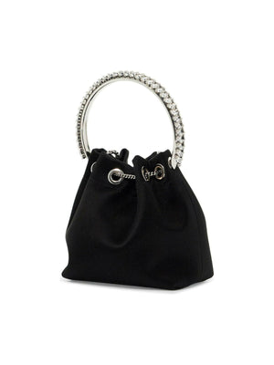 Satin Crystal Handle Bon Bon Handbag.