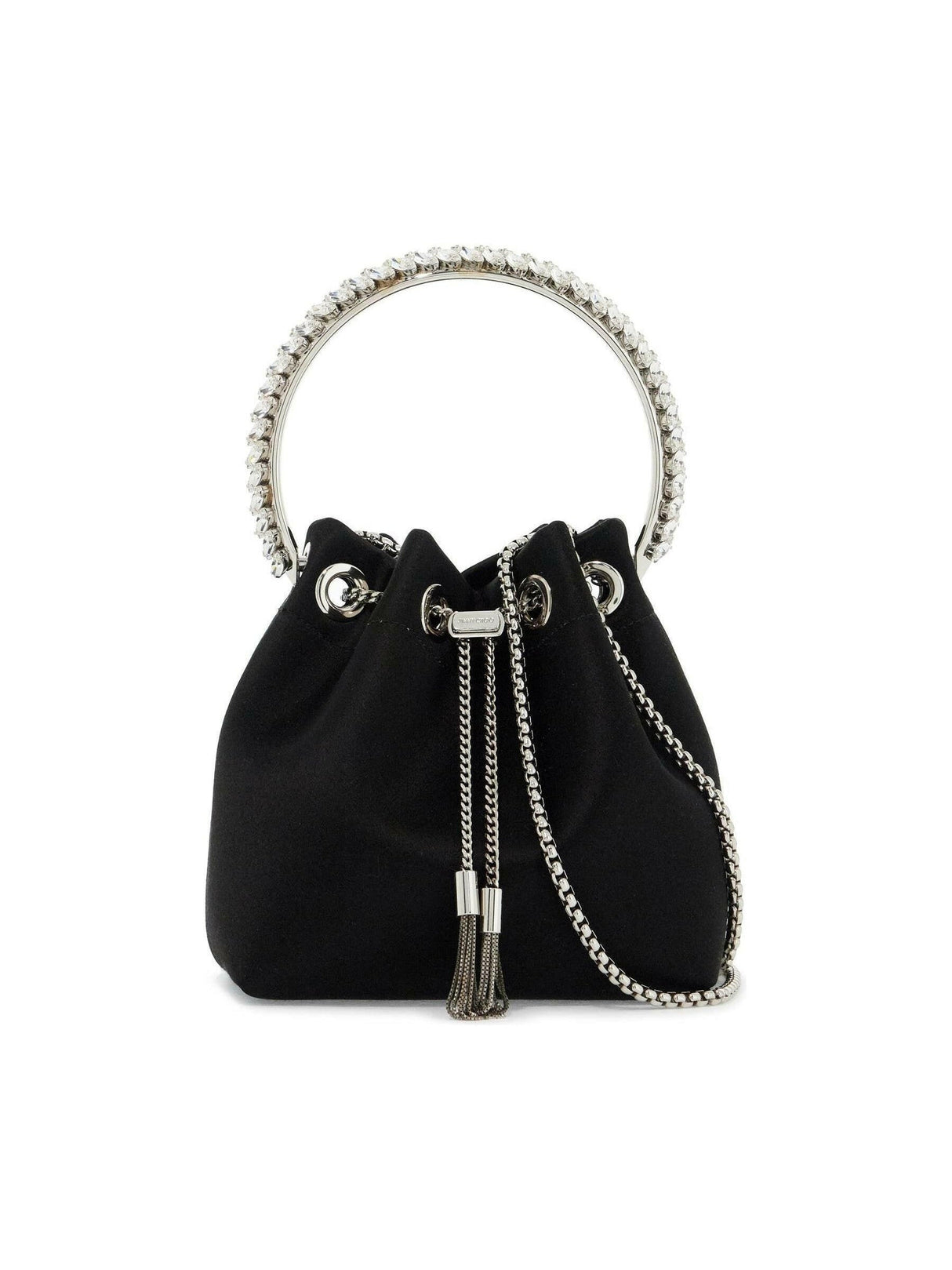 Satin Crystal Handle Bon Bon Handbag.