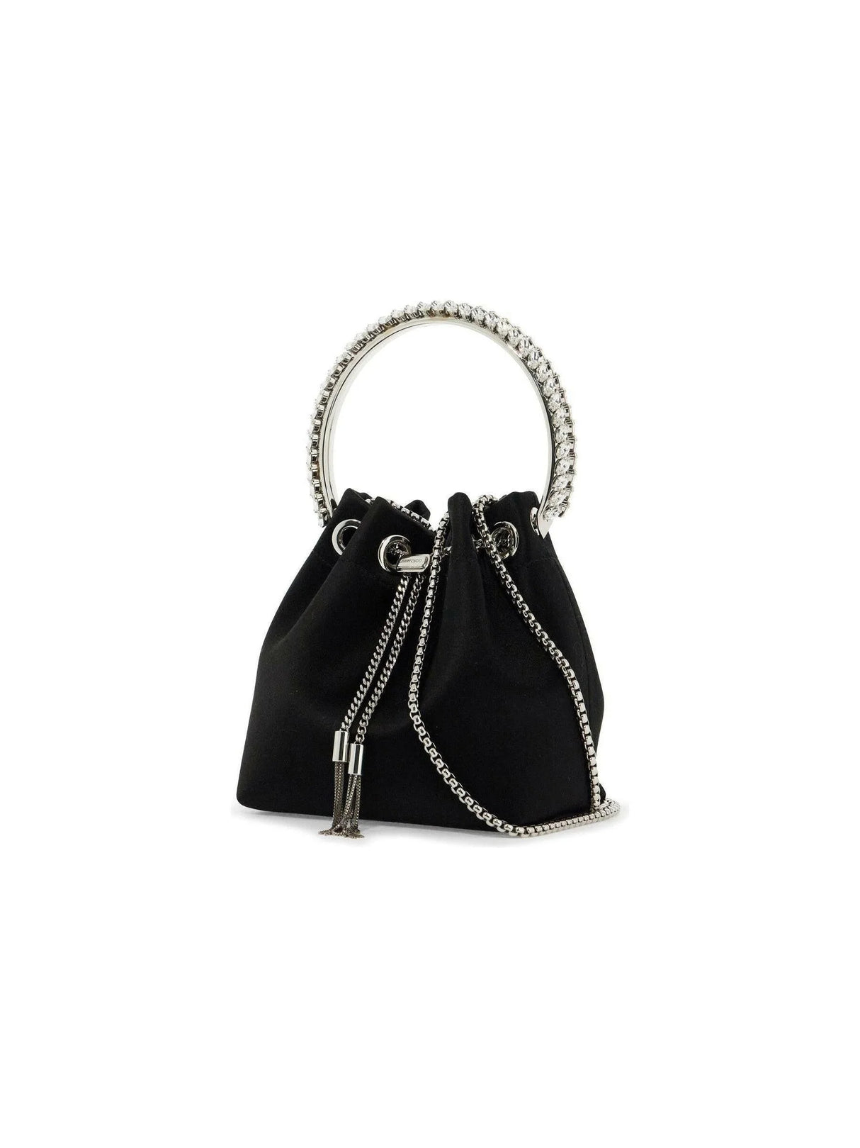 Satin Crystal Handle Bon Bon Handbag.