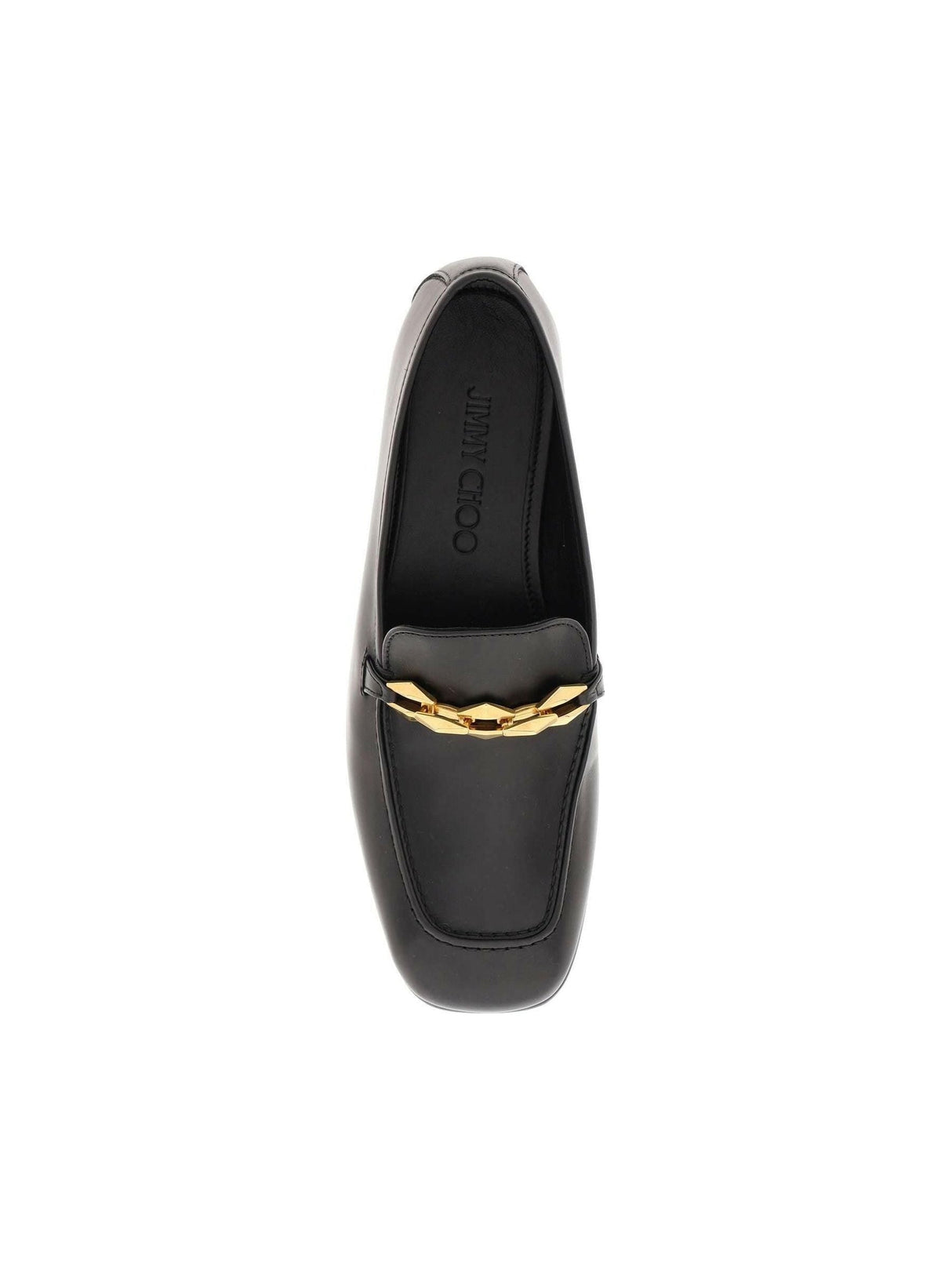 Black 'Tilda' Leather Loafers JIMMY CHOO JOHN JULIA.