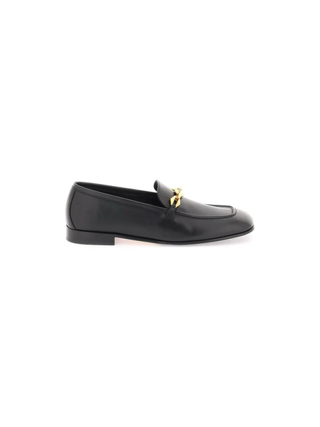 Black 'Tilda' Leather Loafers JIMMY CHOO JOHN JULIA.