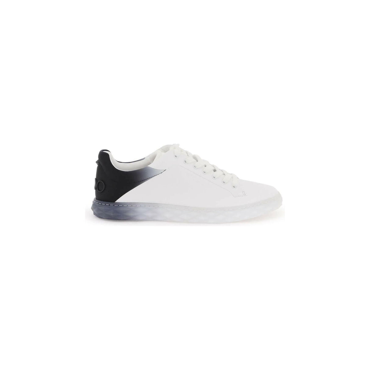 White and Black Leather Diamond Light/M II Sneakers JIMMY CHOO JOHN JULIA.