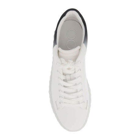 White and Black Leather Diamond Light/M II Sneakers JIMMY CHOO JOHN JULIA.