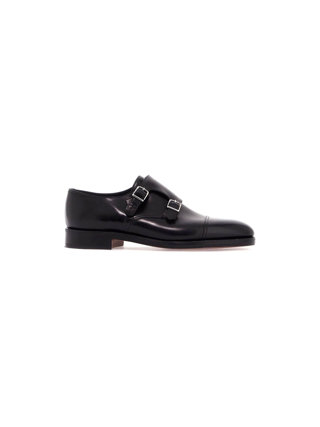 Smooth Leather William Monk Strap Loafers