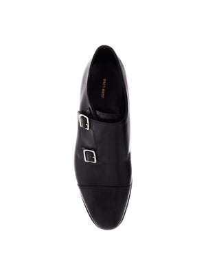 Smooth Leather William Monk Strap Loafers - Men > Shoes > Loafers