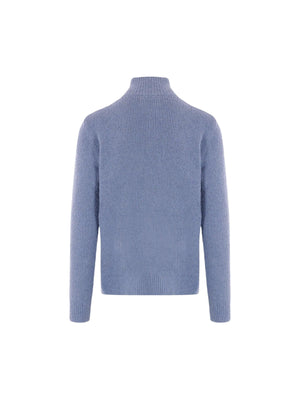 Henley Bouclé Half-zip Sweater-JW ANDERSON-JOHN JULIA