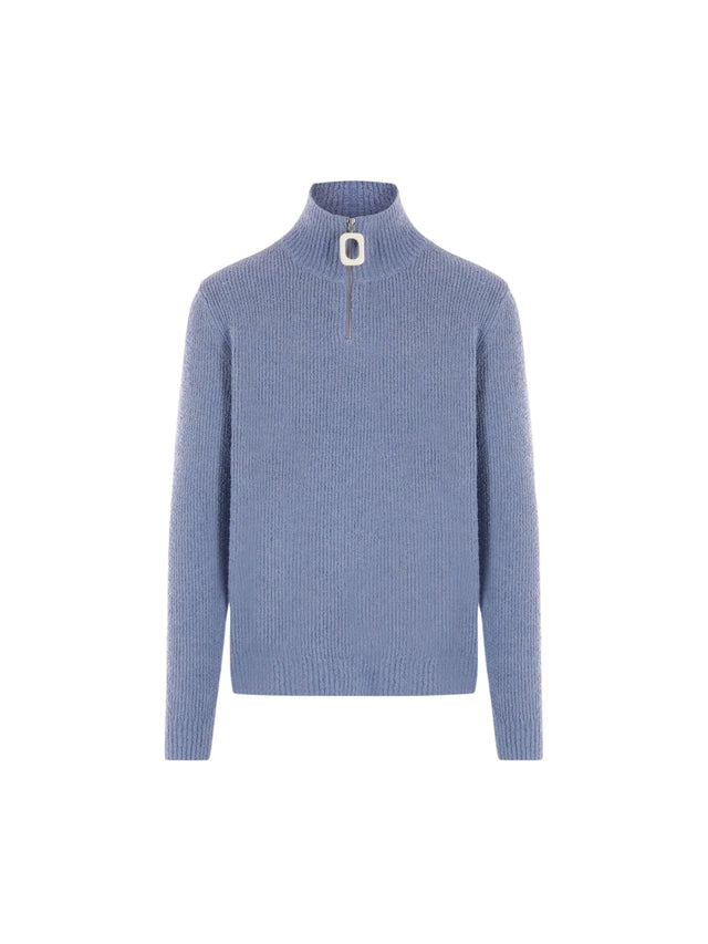 Henley Bouclé Half-zip Sweater-JW ANDERSON-JOHN JULIA