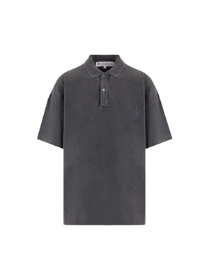 Logo Embroidered Piquet Oversized Polo-JW ANDERSON-JOHN JULIA