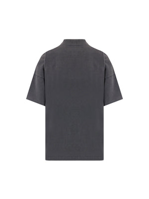 Logo Embroidered Piquet Oversized Polo-JW ANDERSON-JOHN JULIA