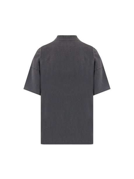 Logo Embroidered Piquet Oversized Polo-JW ANDERSON-JOHN JULIA