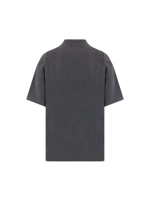 Logo Embroidered Piquet Oversized Polo-JW ANDERSON-JOHN JULIA