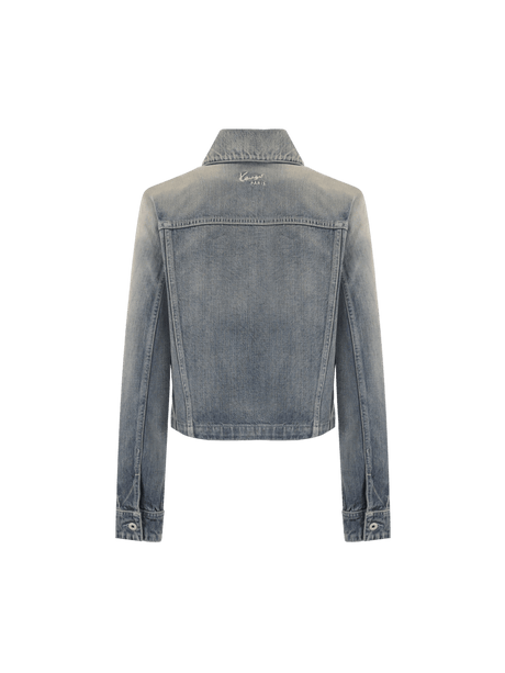 Kenzo Archive Japanese Denim Trucker Jacket-KENZO-JOHN JULIA