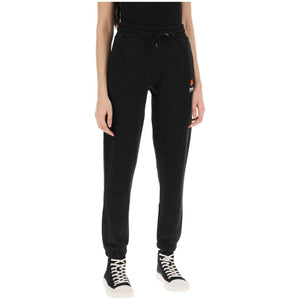 Black Boke Flower Embroidered Cotton Jogging Pants KENZO JOHN JULIA.