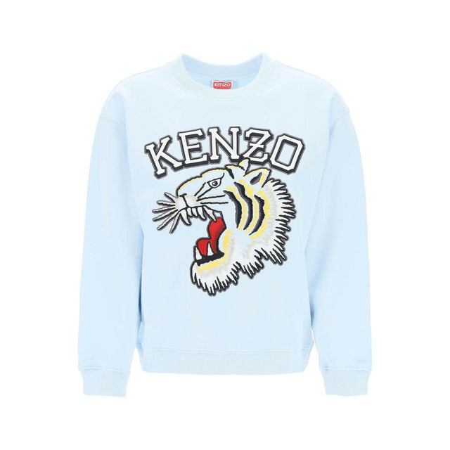 Blue Tiger Varsity Cotton Crew Neck Sweatshirt KENZO JOHN JULIA.